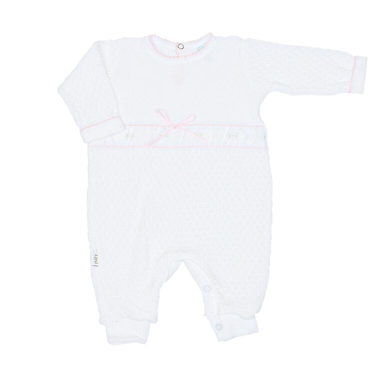 Paty White Swiss Floral Romper
