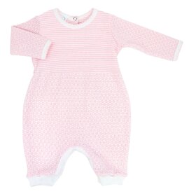 Paty Pink Stripe LS Romper