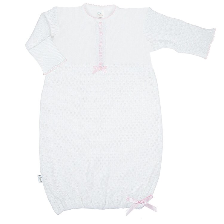 Paty Pink Eyelet Gown