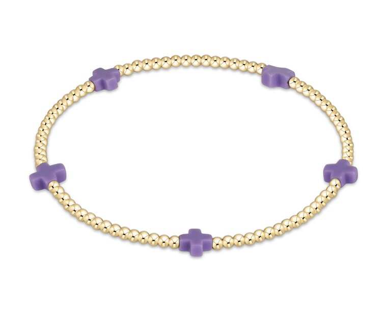 ENewton egirl Signature Small Cross  2mm Bracelet