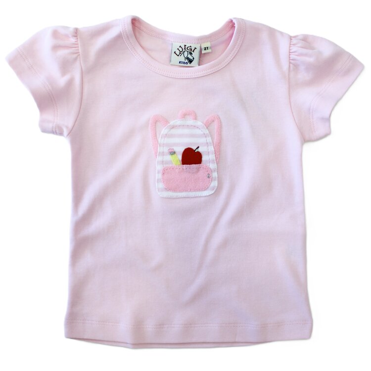 Luigi Kids Pink Backpack Shirt