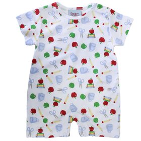 The Smiley Crab School Print Romper