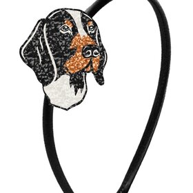 Azarhia Hound Dog Rhinestone Patch Headband