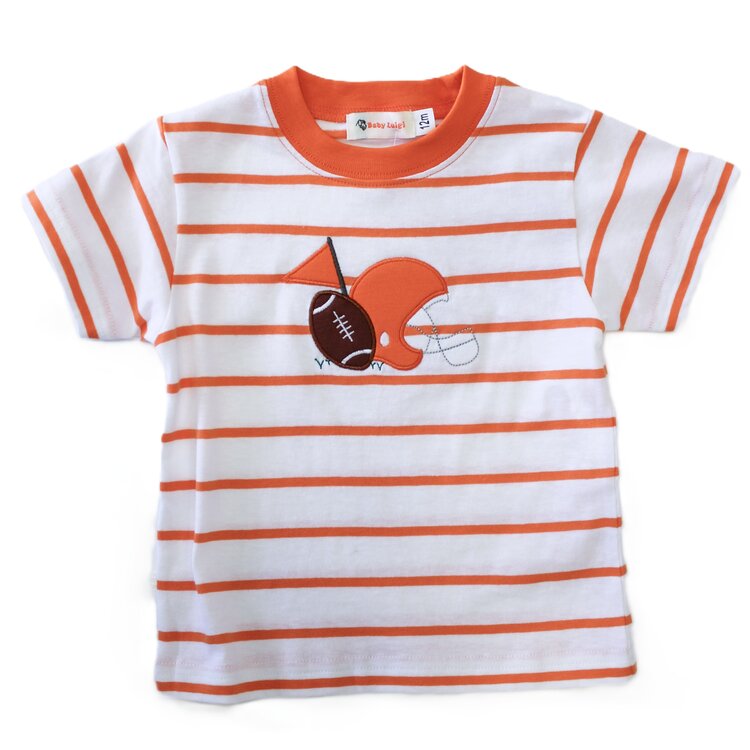 Luigi Kids Wide Stripe Football w/Helmet Shirt