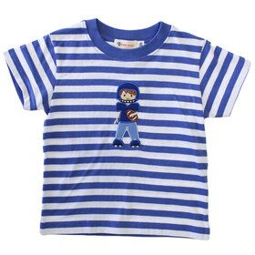 Luigi Kids Blue/White Stripe Football Player Shirt