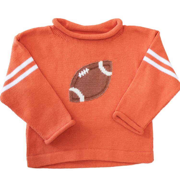 Luigi Kids Orange Football Sweater w/White Armbands