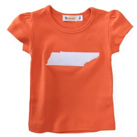 Luigi Kids Orange Cap Sleeve TN State Shirt