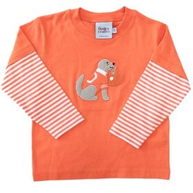 The Smiley Crab Orange Dog w/Helmet LS w/Two-Tone Slv Tee
