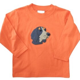 The Smiley Crab Orange Hound Face LS Shirt