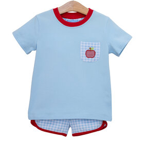 Trotter Street Kids Apple Trio Short Set