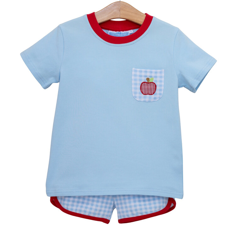 Trotter Street Kids Apple Trio Short Set