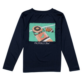 Properly Tied River Blue First Down LS Perf Shirt