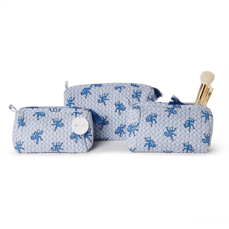 Two's Company Monkey Printed Pouch