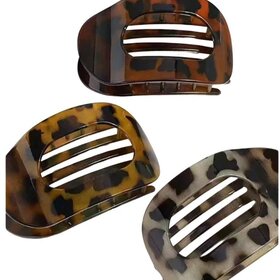 Mavi Bandz Flat Round Tortoise Hair Claws