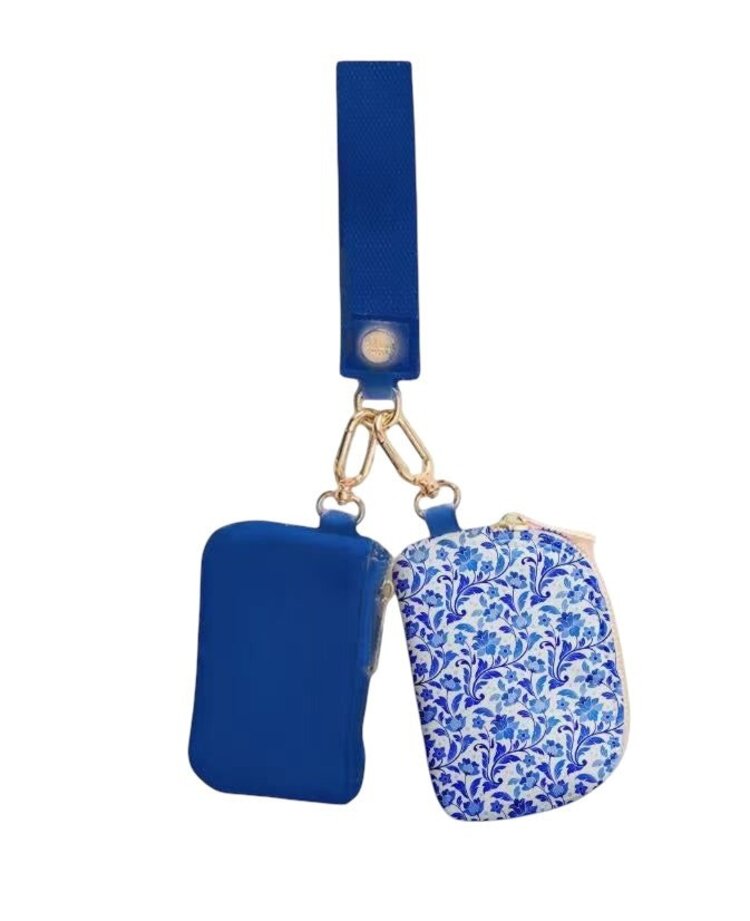 Mavi Bandz Blue Floral Dual Wallet