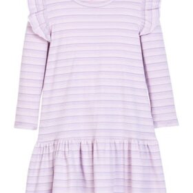 Bisby Sadie T-Shirt Dress - Lavender Sparkle Stripe