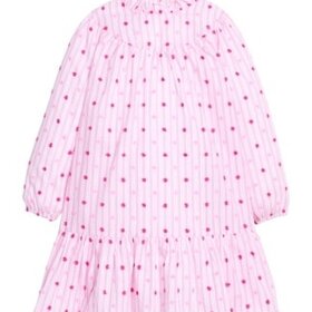Little English | BISBY Jody Dress - Magenta Clip Dot Stripe