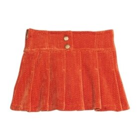 Bisby Rust Herringbone Corduroy Pleated Skort