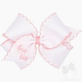 Wee Ones Big Sister Emb Moonstitch Bow