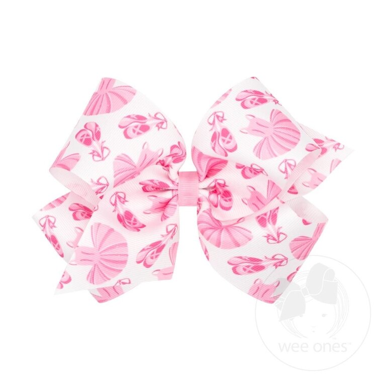 Wee Ones Ballet Print Bow