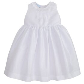 Little English Sleeveless Formal White Dress