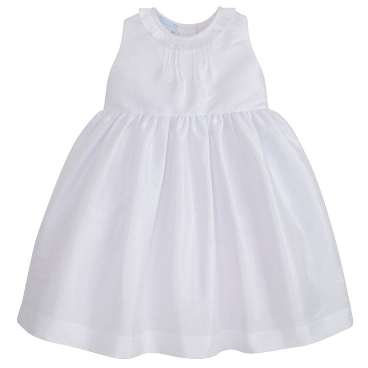 Little English Sleeveless Formal White Dress