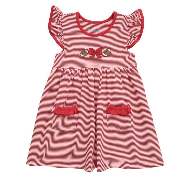 Itsy Bitsy Striped Football & Bow Dress