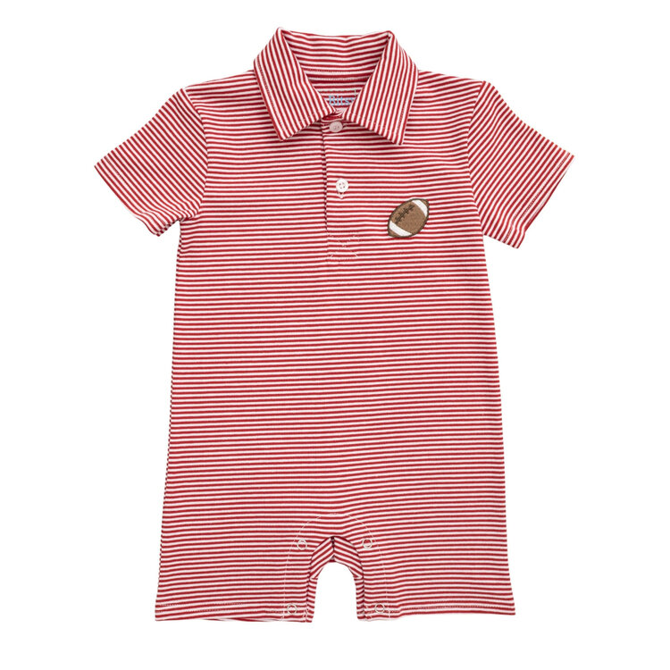 Itsy Bitsy Striped Football Romper