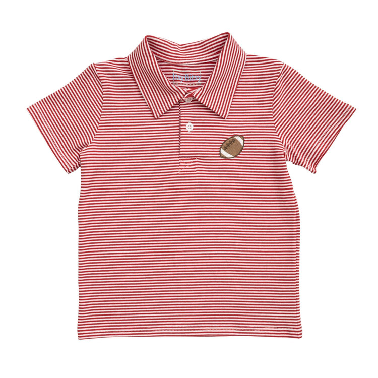 Itsy Bitsy Striped Football Polo