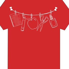 Mustard & Ketchup Red School Supplies T-Shirt
