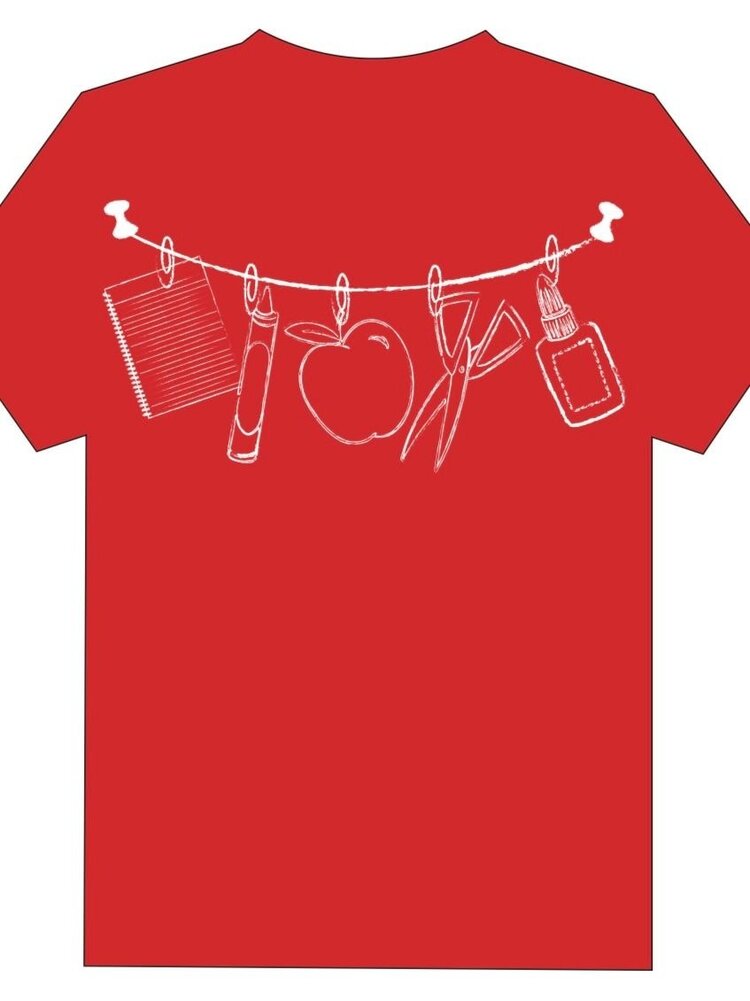 Mustard & Ketchup Red School Supplies T-Shirt