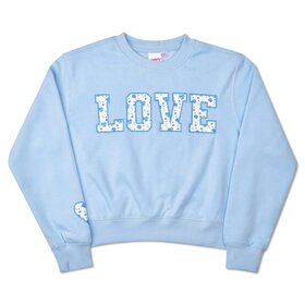 Iscream Blue Floral Love Sweatshirt