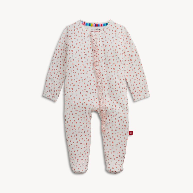 Magnetic  Me Apple Blossom Ruffle Footie