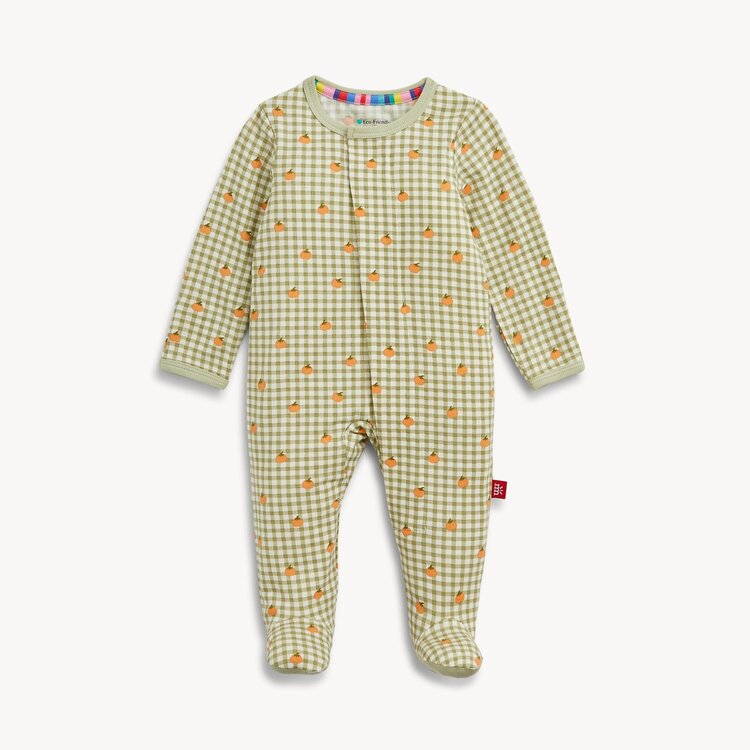 Magnetic  Me Pumpkin Plaid Footie