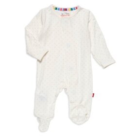 Magnetic  Me Cream Pin Dot Footie