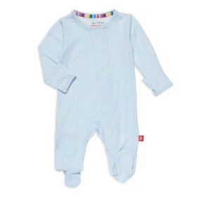 Magnetic  Me Blue Pin Dot Footie
