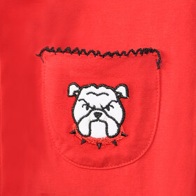 Remember Nguyen Red Knit Bulldog Dress