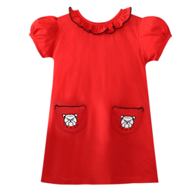 Remember Nguyen Red Knit Bulldog Dress
