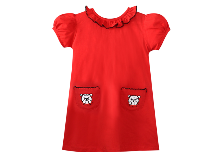 Remember Nguyen Red Knit Bulldog Dress