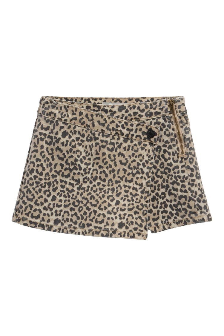 Tractr Leopard Print Skort