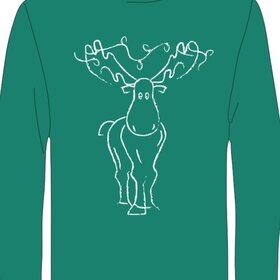 Mustard & Ketchup Green Moose LS Shirt