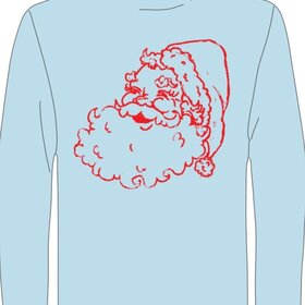 Mustard & Ketchup Blue Santa LS Shirt