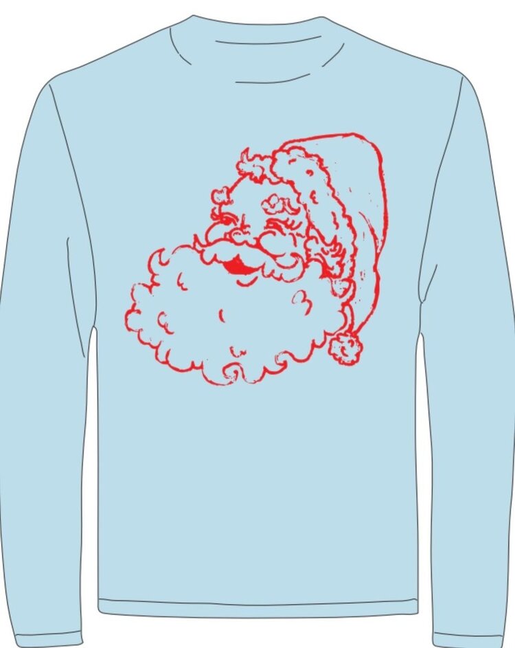 Mustard & Ketchup Blue Santa LS Shirt