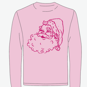Mustard & Ketchup Pink Santa LS Shirt