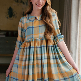 Briton Court Harvest Plaid Annabel Dress