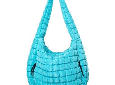 Katydid Quilted Hobo Tote Bag