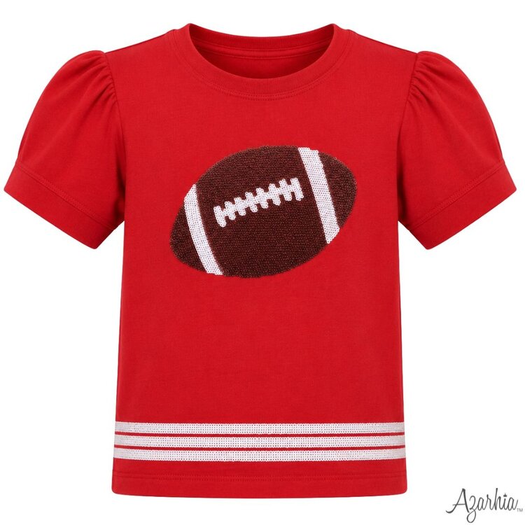 Azarhia Sequin Football Holly Shirt