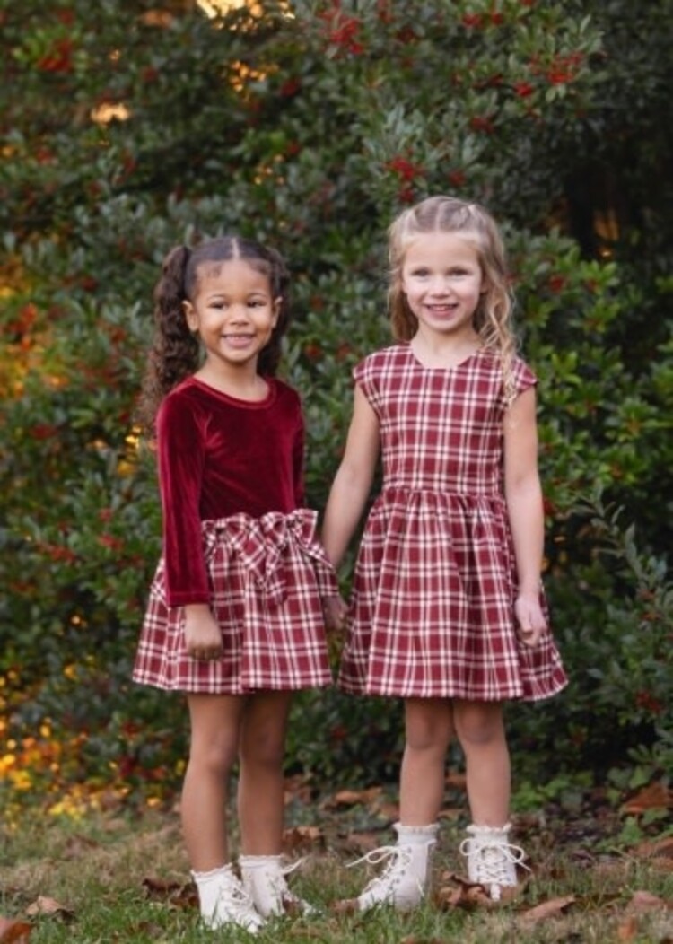 Mabel and Honey HOLIDAY PLAID DRESS