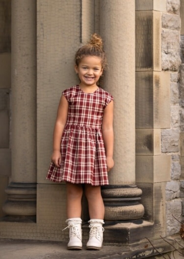 Mabel and Honey HOLIDAY PLAID DRESS