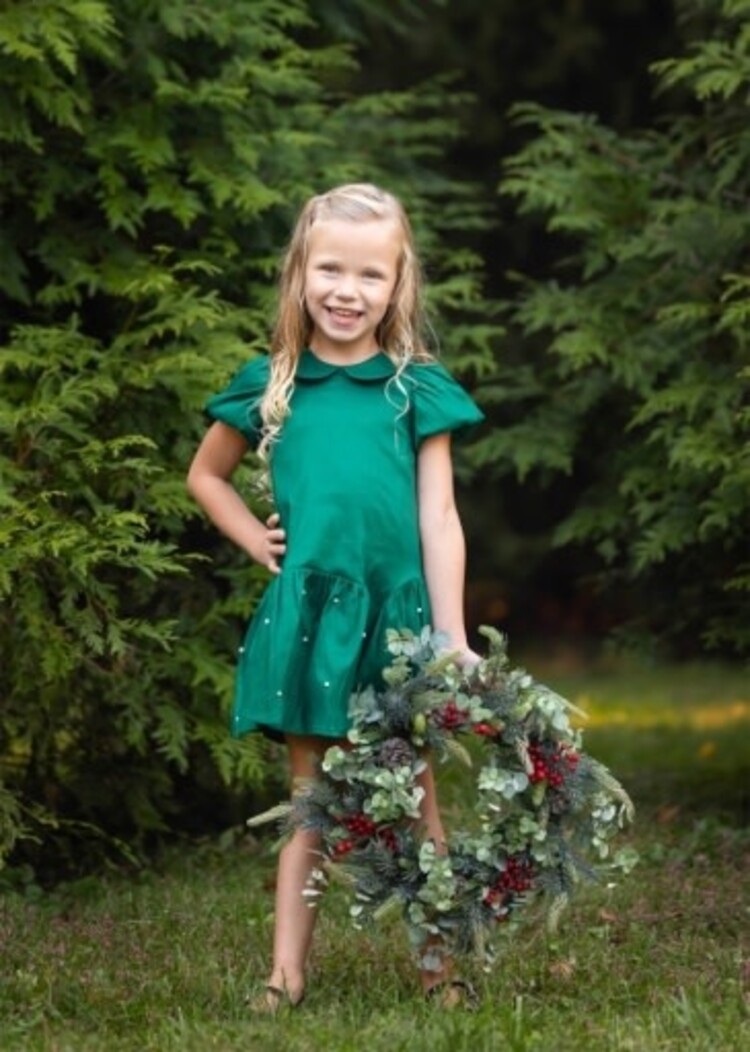 Mabel and Honey HOLLY AND PEARLS DRESS